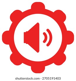 Altavoz y rueda en blanco