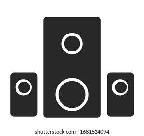 speaker with woofer icon, speaker symbol vector