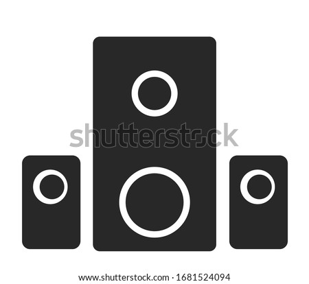 speaker with woofer icon, speaker symbol vector