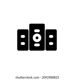 elemento vector de icono de woofer de altavoz