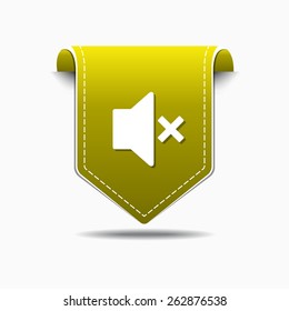Speaker Yellow Vector Icon Design