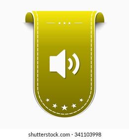Speaker Yellow Vector Icon Design