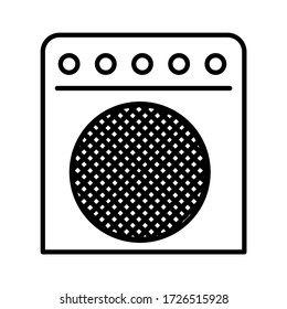 Speakeractive vector with outline style