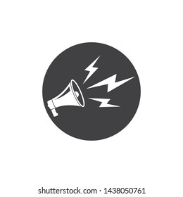 speaker,megaphone logo icon vector design template