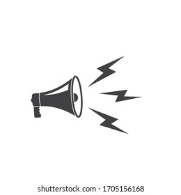 speaker,megaphone logo icon vector design template