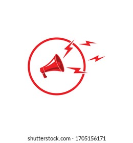 altavoz,plantilla de diseño vectorial de icono de logotipo de megáfono