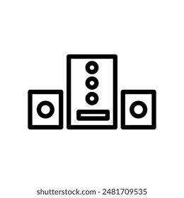 speakers audio icon line style