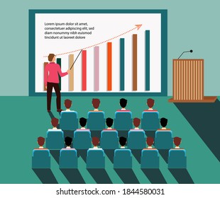 Speakers, business seminars, financial data analysis, marketing, sales