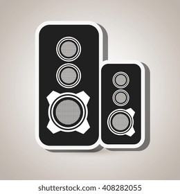 speakers columns isolated design 