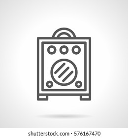 Speakers for electric and acoustic guitar. Simple black line style icon