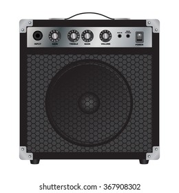 Speakers for Electric Guitar. Combo amplifier. Guitar amplifier. Vector image.