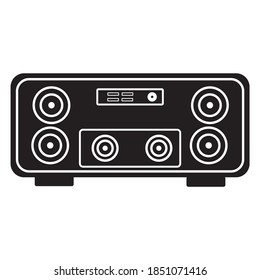 Speakers Flat Icon On White Background