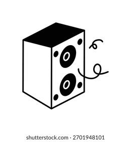 Icono de altavoces Ilustración vectorial limpia y moderna