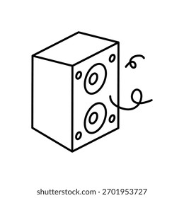 Icono de altavoces Ilustración vectorial limpia y moderna