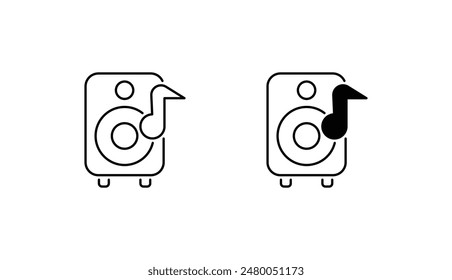 Diseño de iconos de altavoces con fondo blanco ilustración de stock