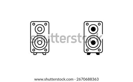 Speakers icon design with white background stock illustration