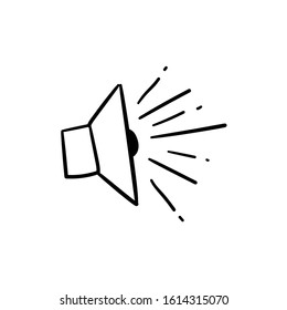 speakers icon doodle vector hand drawing 