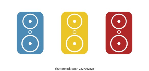 icono de altavoces en fondo blanco, ilustración vectorial, ilustración vectorial