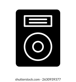 speakers icon on white background