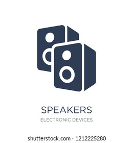 Speakers icon. Trendy flat vector Speakers icon on white background from Electronic devices collection, vector illustration can be use for web and mobile, eps10