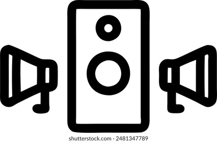 speakers icon, vector design of speakers