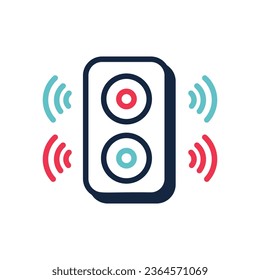 Ilustración de vectores de iconos de altavoces