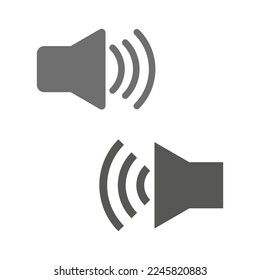 Speakers icons. Computer interface. Megaphone speaker. Vector illustration.