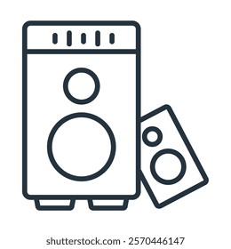 speakers icons symbol modern with elements for infographic web