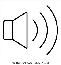 Altavoces, diseño de iconos de línea de tecnología de la información