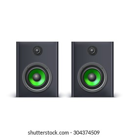 Speakers isolated on white background, vector illustration for you