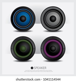 Speakers isolated vector illustration