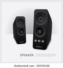 Speakers isolated vector illustration