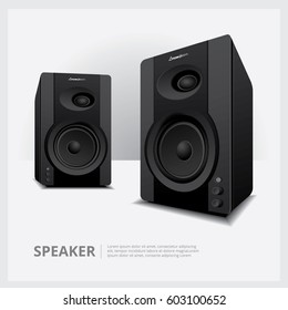 Speakers isolated vector illustration