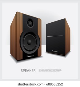 Speakers isolated vector illustration