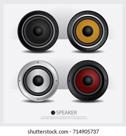 Speakers isolated vector illustration