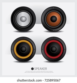 Speakers isolated vector illustration