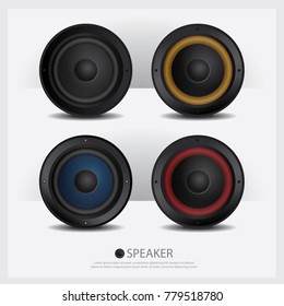 Speakers isolated vector illustration