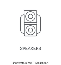 Speakers linear icon. Speakers concept stroke symbol design. Thin graphic elements vector illustration, outline pattern on a white background, eps 10.