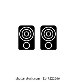 speakers, loudspeakers glyph icon. Simple vector for UI and UX, website or mobile application on white background