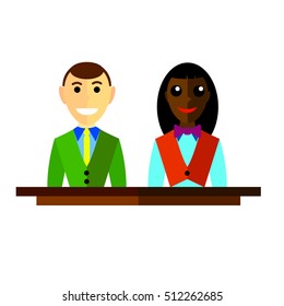 Speakers: man and lady