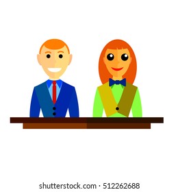 Speakers: man and lady