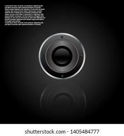 speakers modern design. Audio speaker on a black background