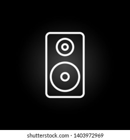 speakers neon icon. Elements of computer hardware set. Simple icon for websites, web design, mobile app, info graphics