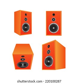 speakers on White background