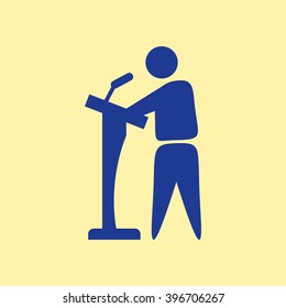 Speakers Podium Icon.