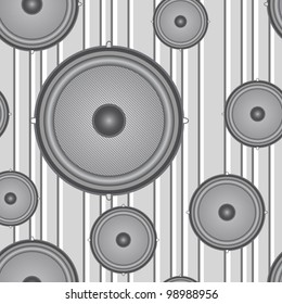 Speakers seamless background. Vector illustration.