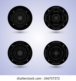 speakers set isolated on background, speaker sets vector