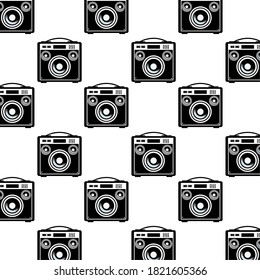 speakers sound audio devices pattern background vector illustration design
