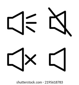 Speakers sound icons. Sound symbol. Megaphone speaker. Vector illustration. stock image. 