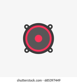 speakers sound vector icon